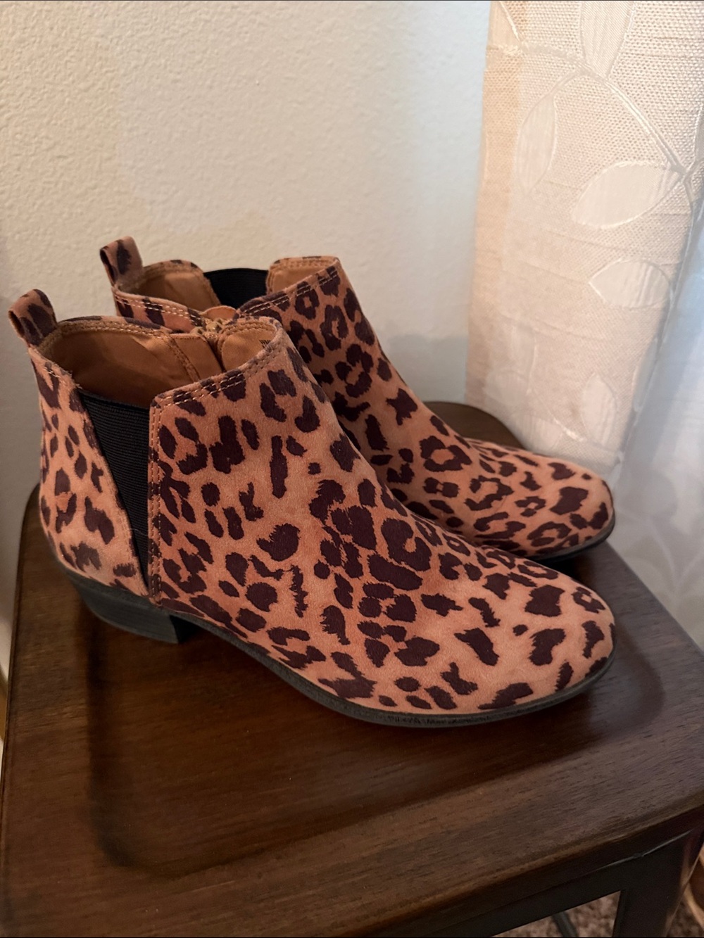 SO Leopard Print Ankle Booties